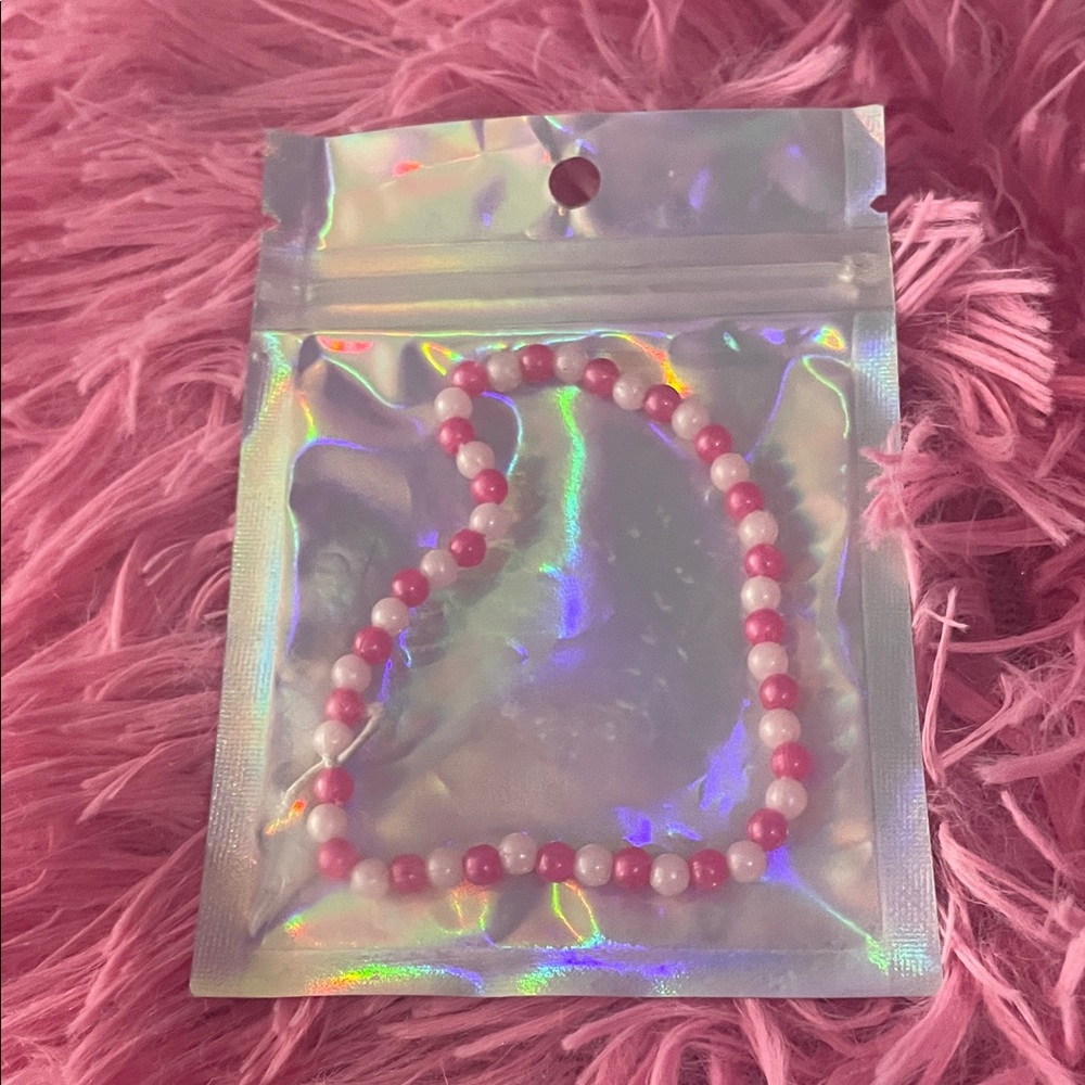 Pink Beaded Bracelet